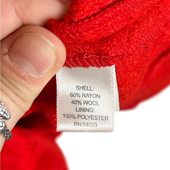 Banana Republic Valentines Day Red Pink Mini Wool Blend Dress Size 6 - Picture 7 of 7